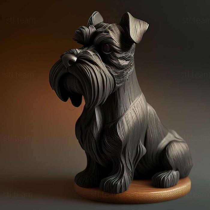 3D model Zwergschnauzer dog (STL)